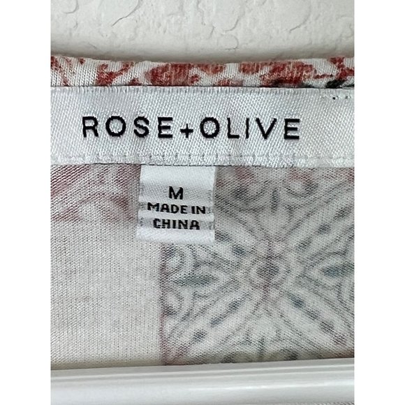 Rose + Olive Sleeveless Top, Medium - Picture 10 of 12